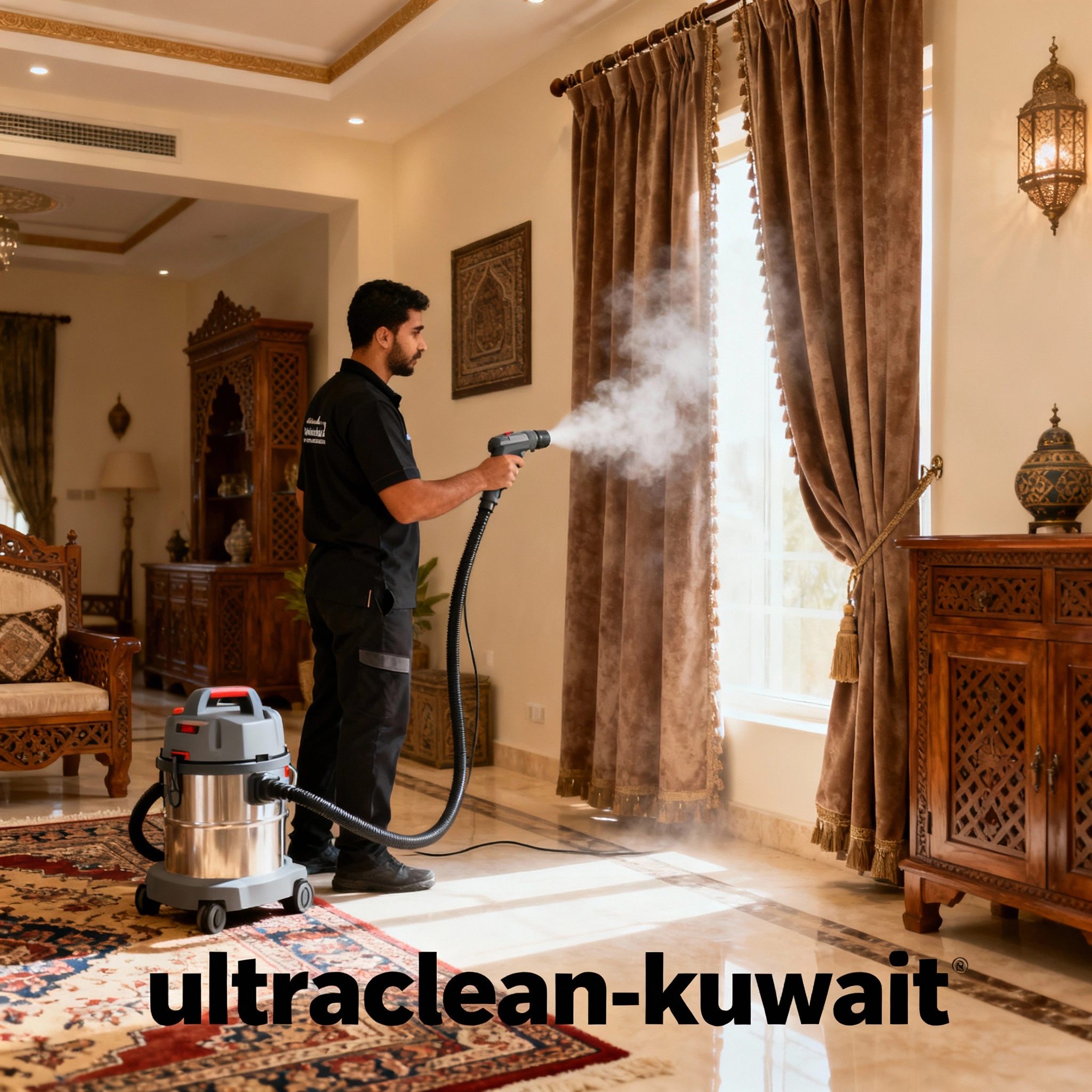 تنظيف الستائر والمفروشات المعلقة