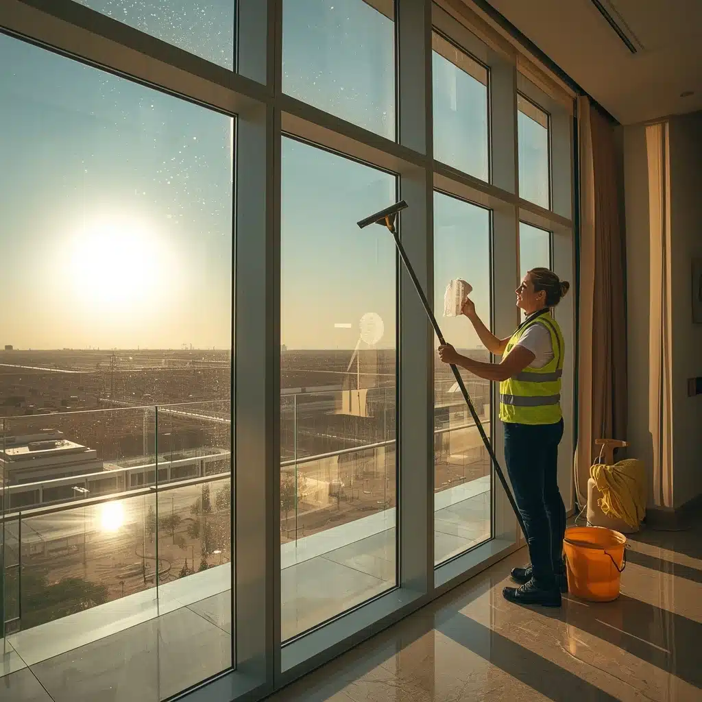 تنظيف زجاج النوافذ