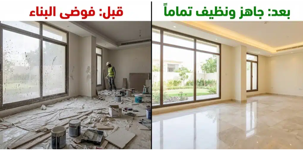 تنظيف المنزل بعد التشطيب في الحمدانية