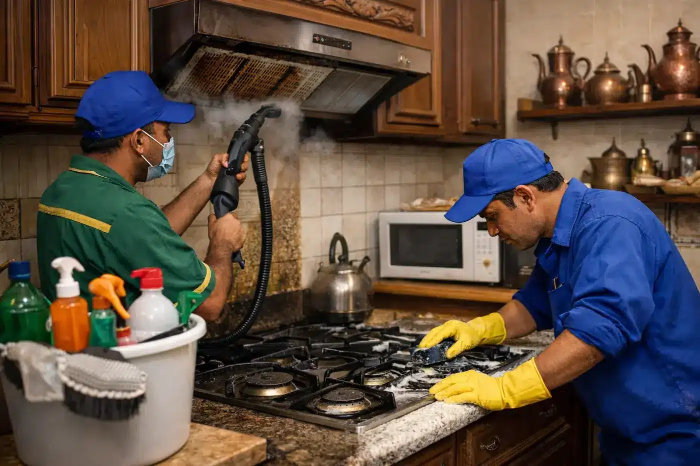 اسرع طريقة لتنظيف المطبخ لإزالة الدهون في الكويت بطرق مبتكرة