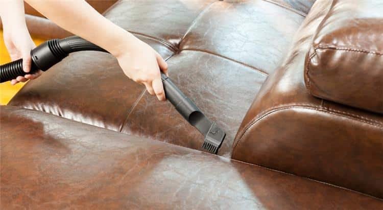 تنظيف كنبات الجلد