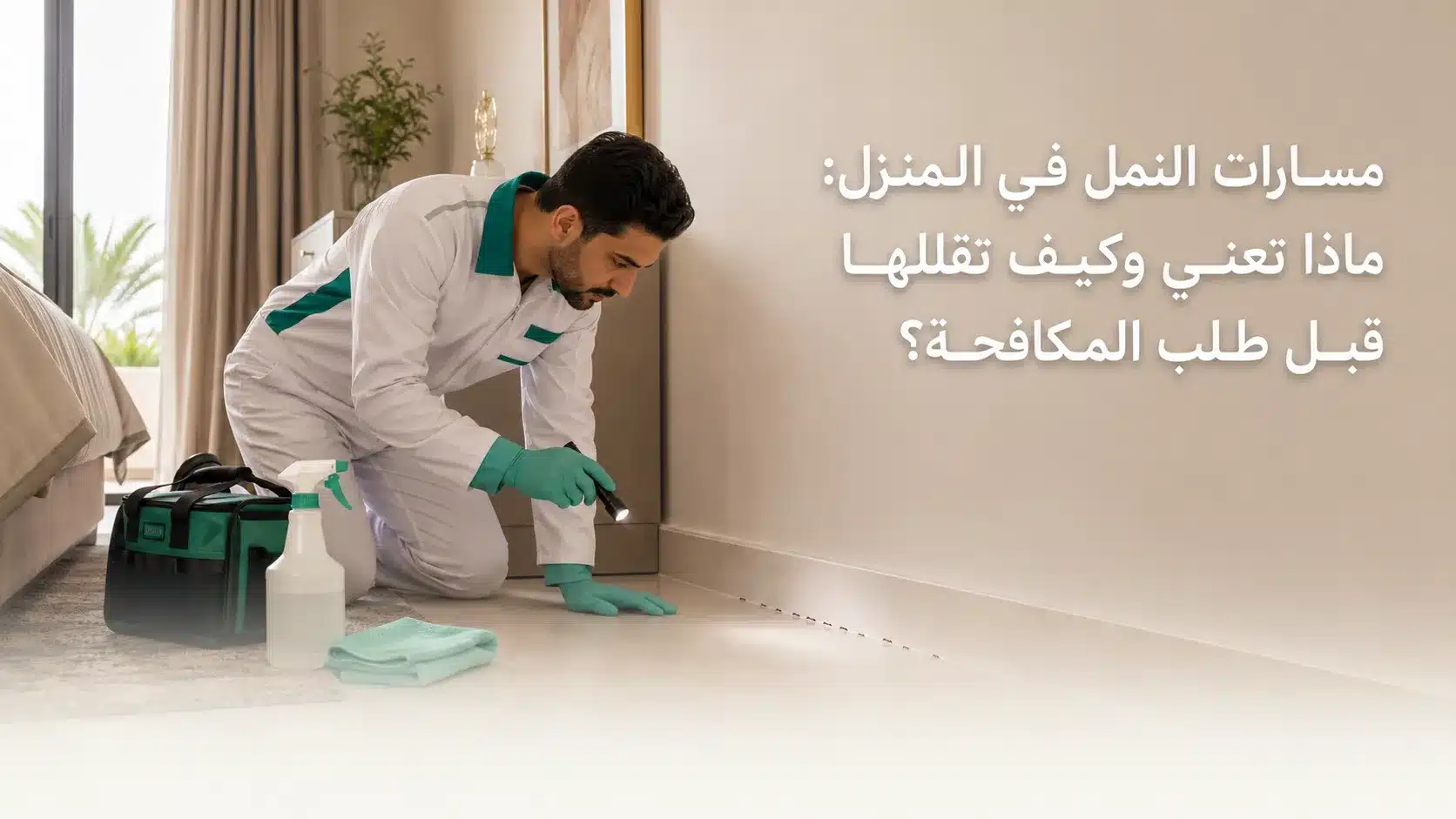 مسارات النمل في المنزل قبل طلب مكافحة الحشرات