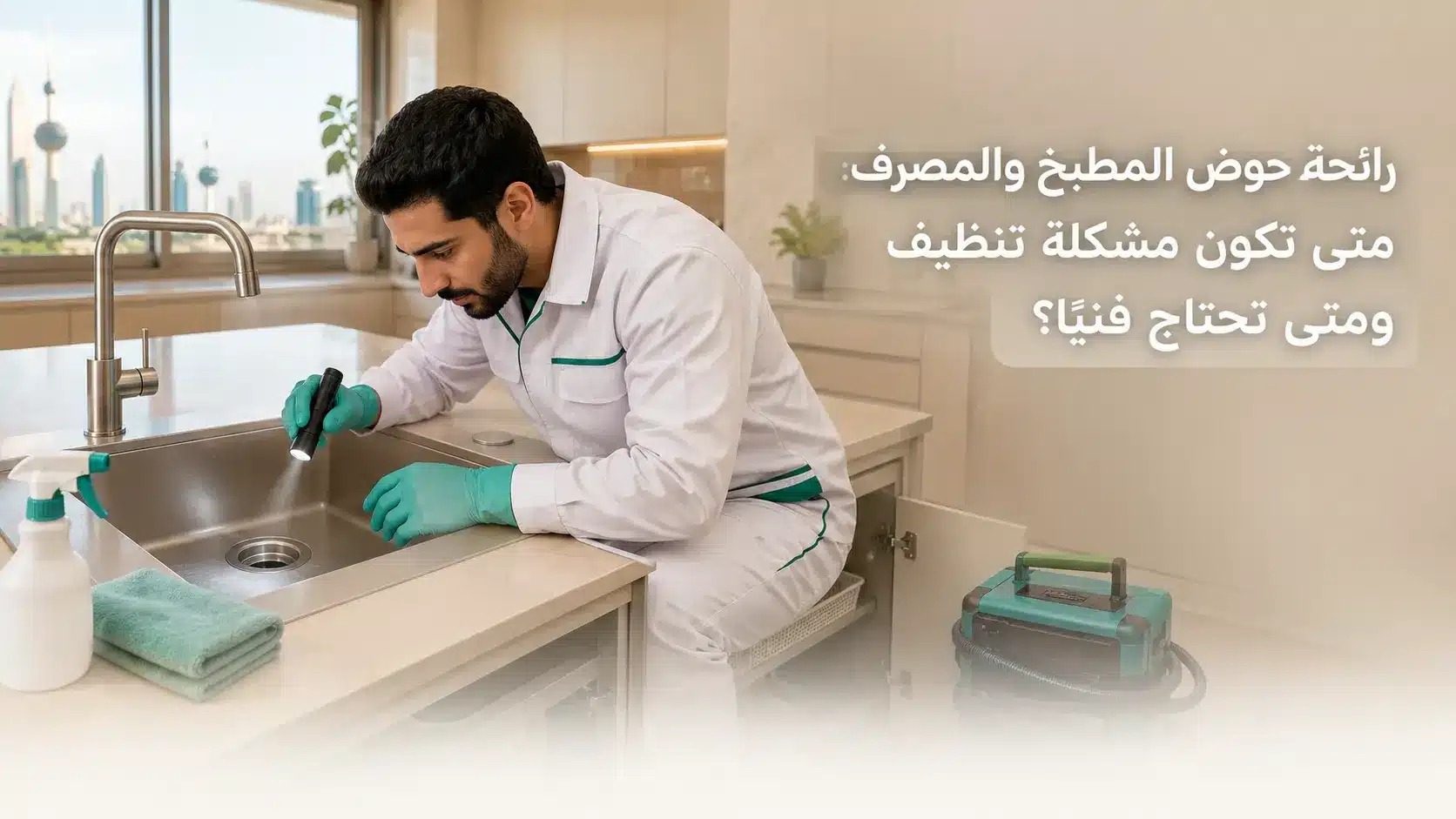 رائحة حوض المطبخ