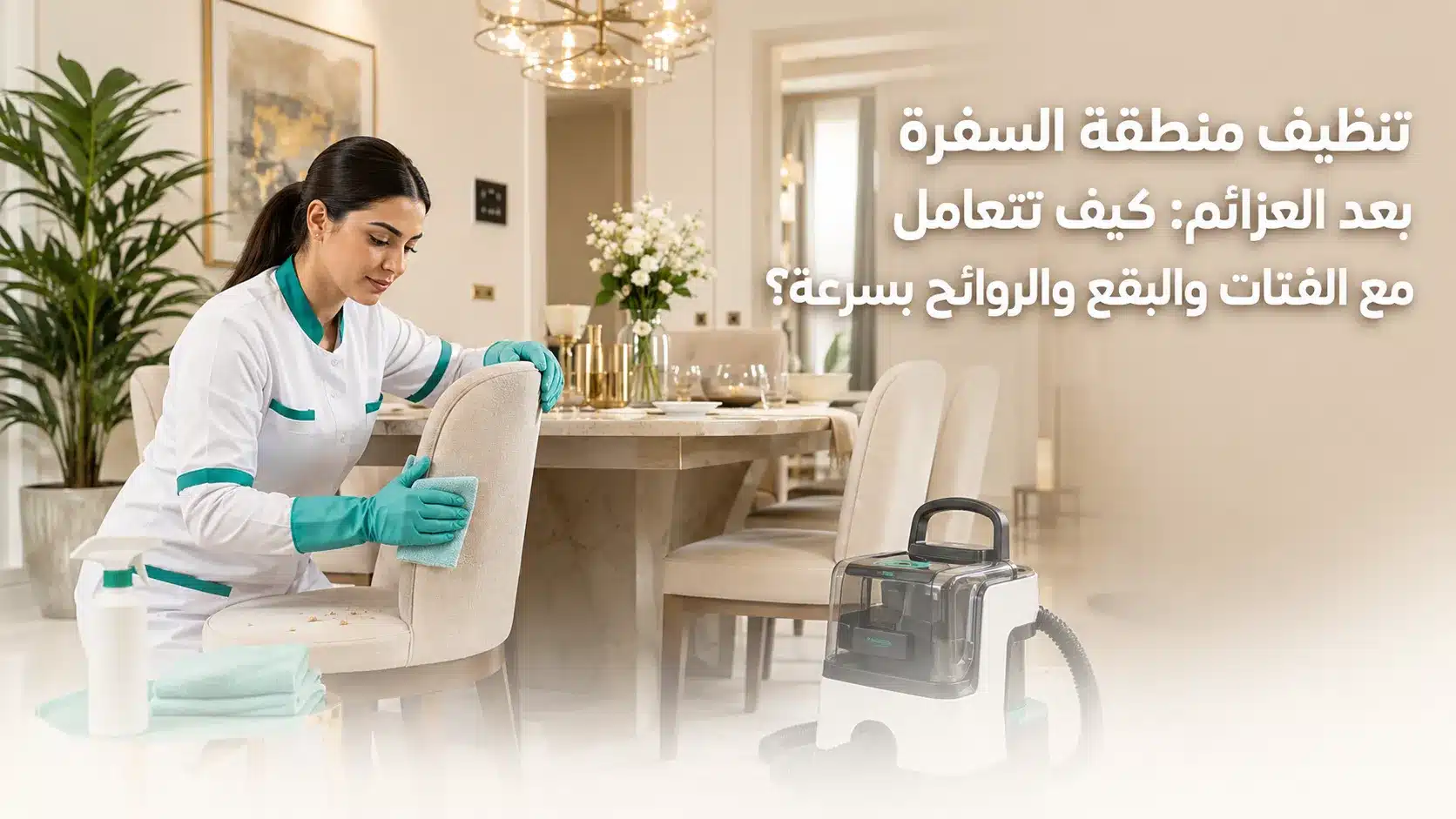 تنظيف منطقة السفرة