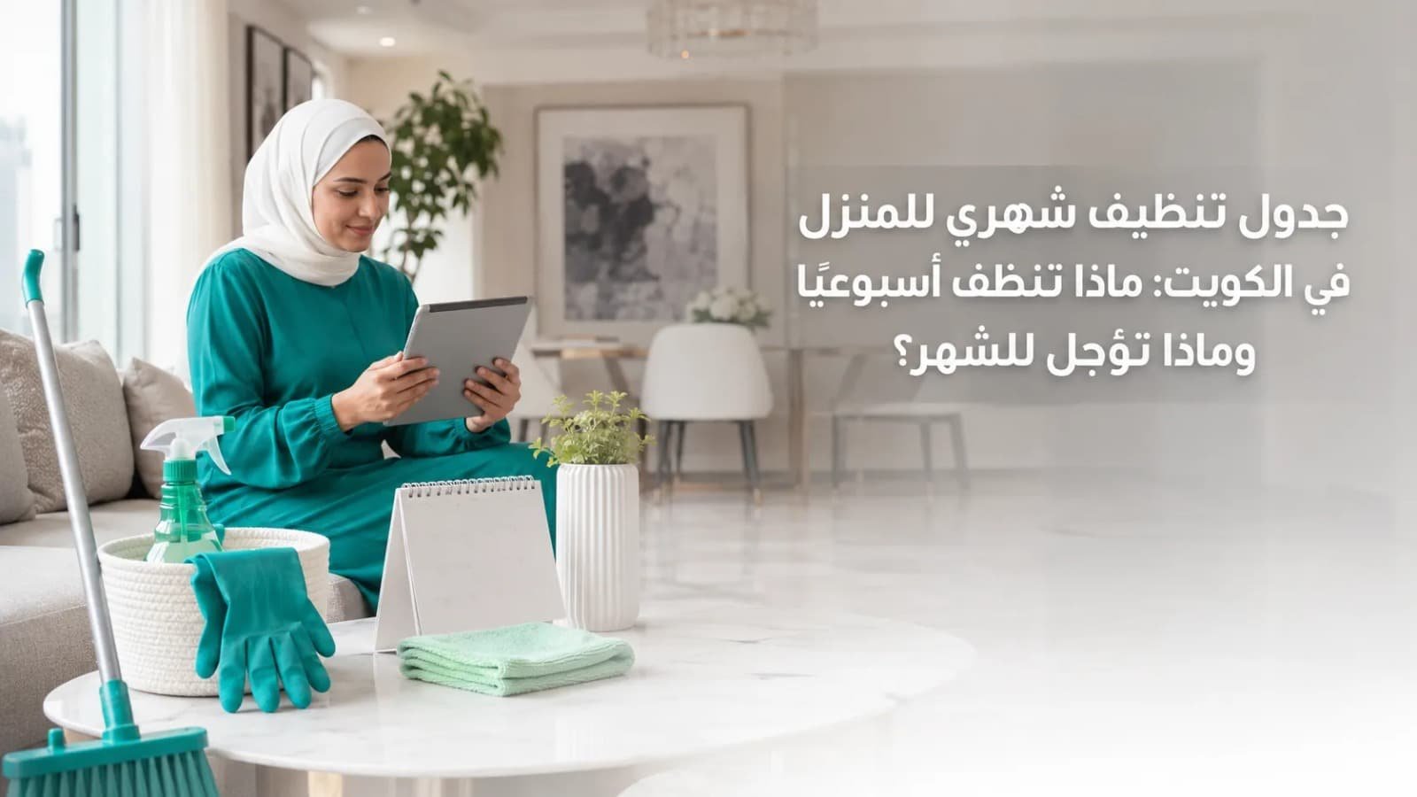 جدول تنظيف شهري للمنزل