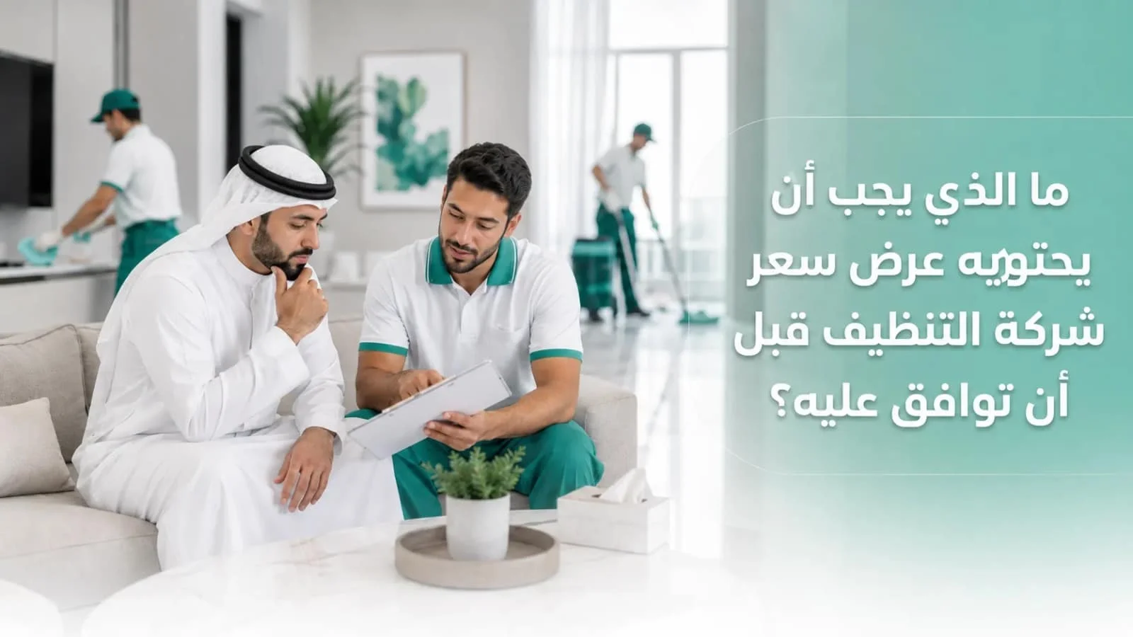 عرض سعر شركة تنظيف