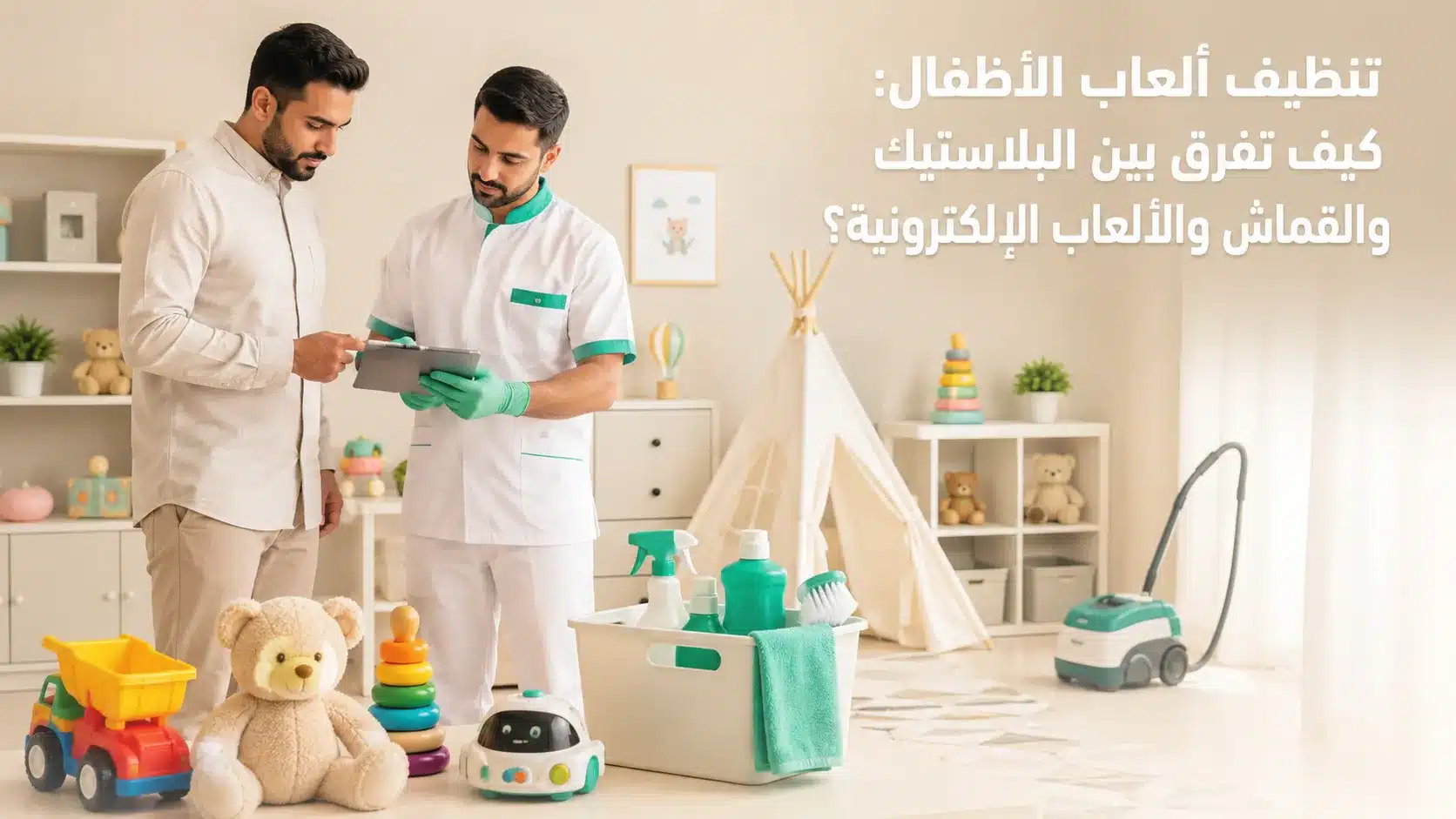 تنظيف ألعاب الأطفال البلاستيكية والقماشية والإلكترونية