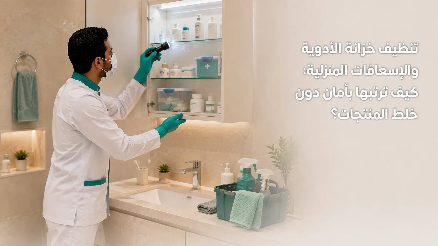 تنظيف خزانة الأدوية والإسعافات المنزلية وترتيبها بأمان