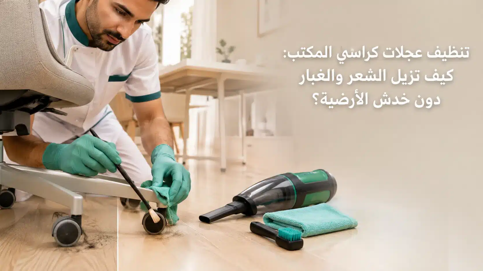 تنظيف عجلات كراسي المكتب