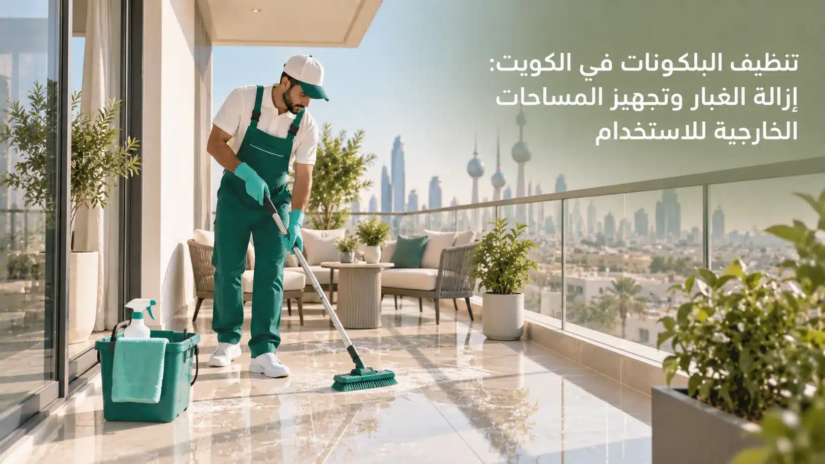 تنظيف البلكونات