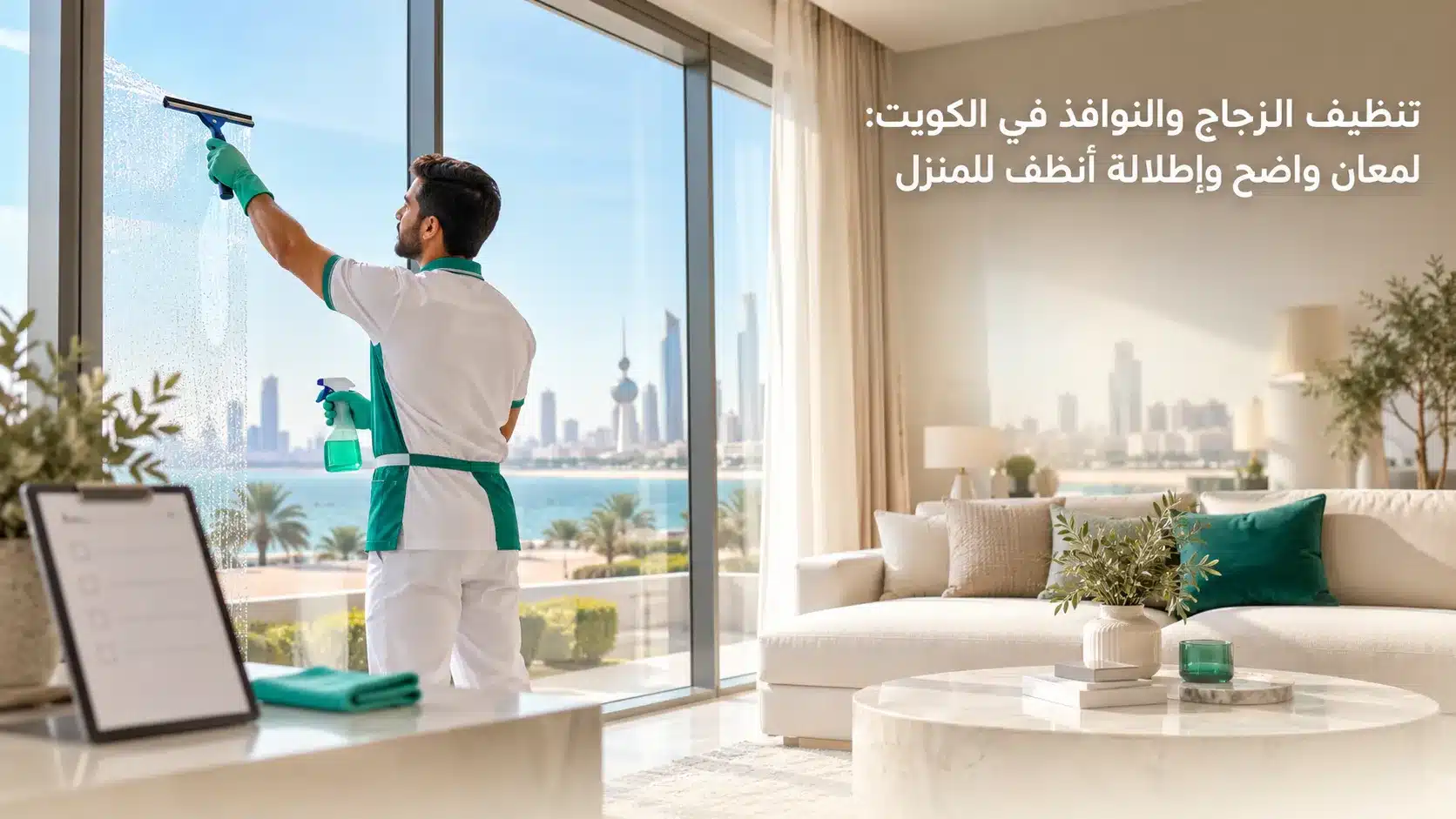تنظيف الزجاج والنوافذ
