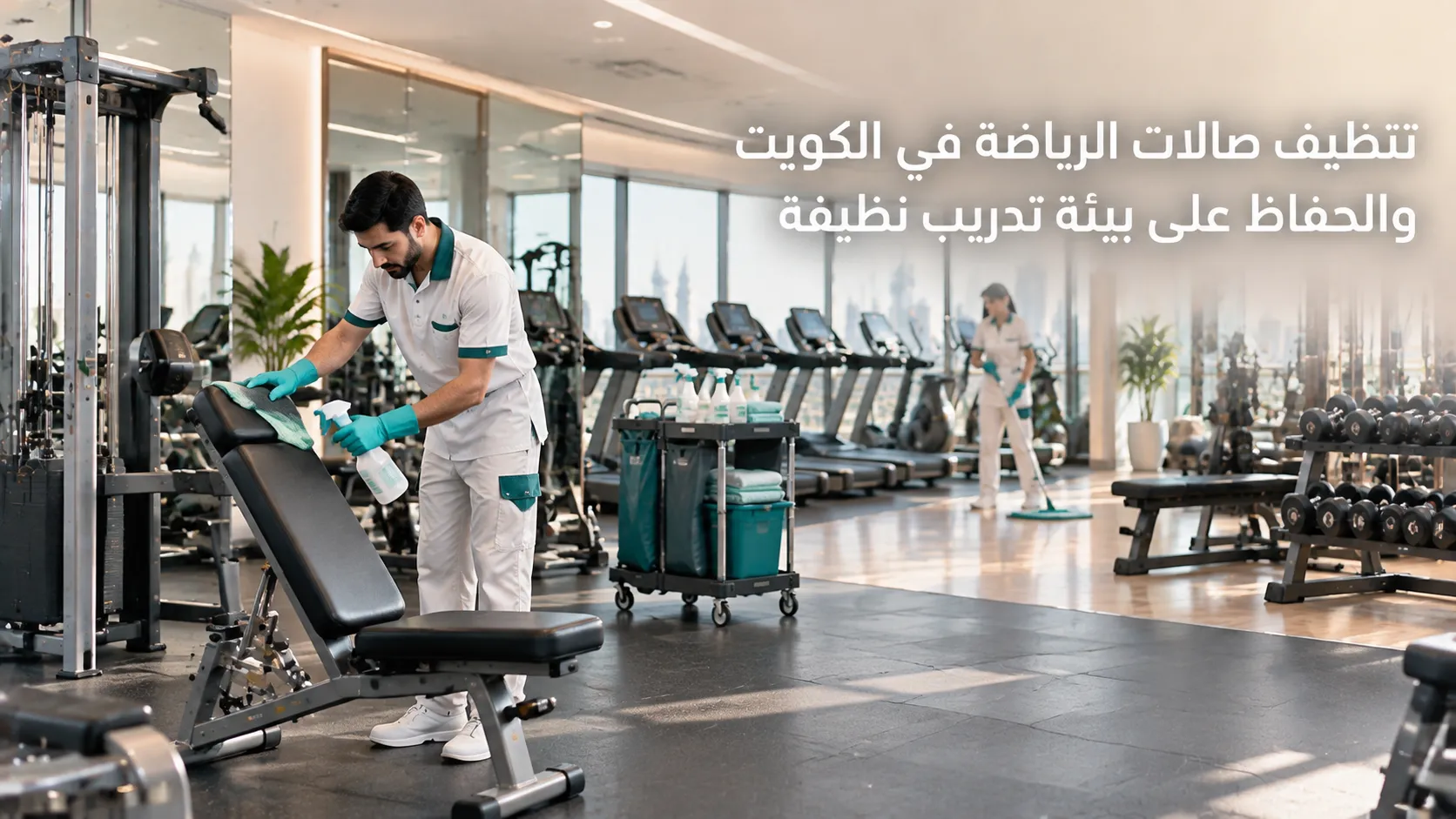 تنظيف صالات الرياضة