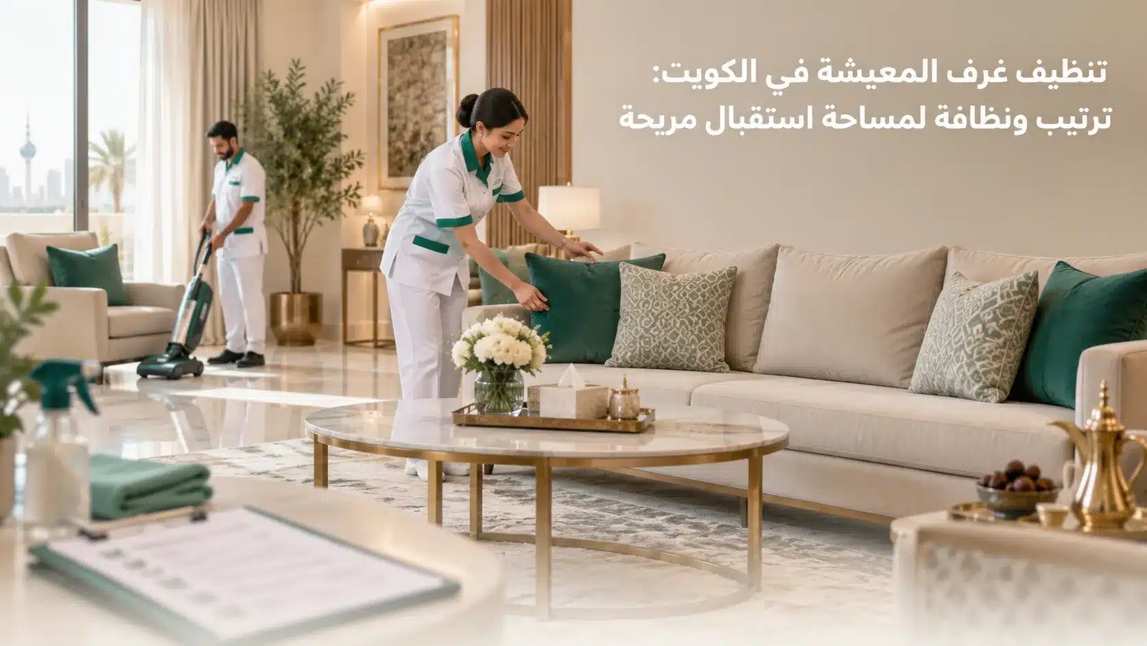 تنظيف غرف المعيشة