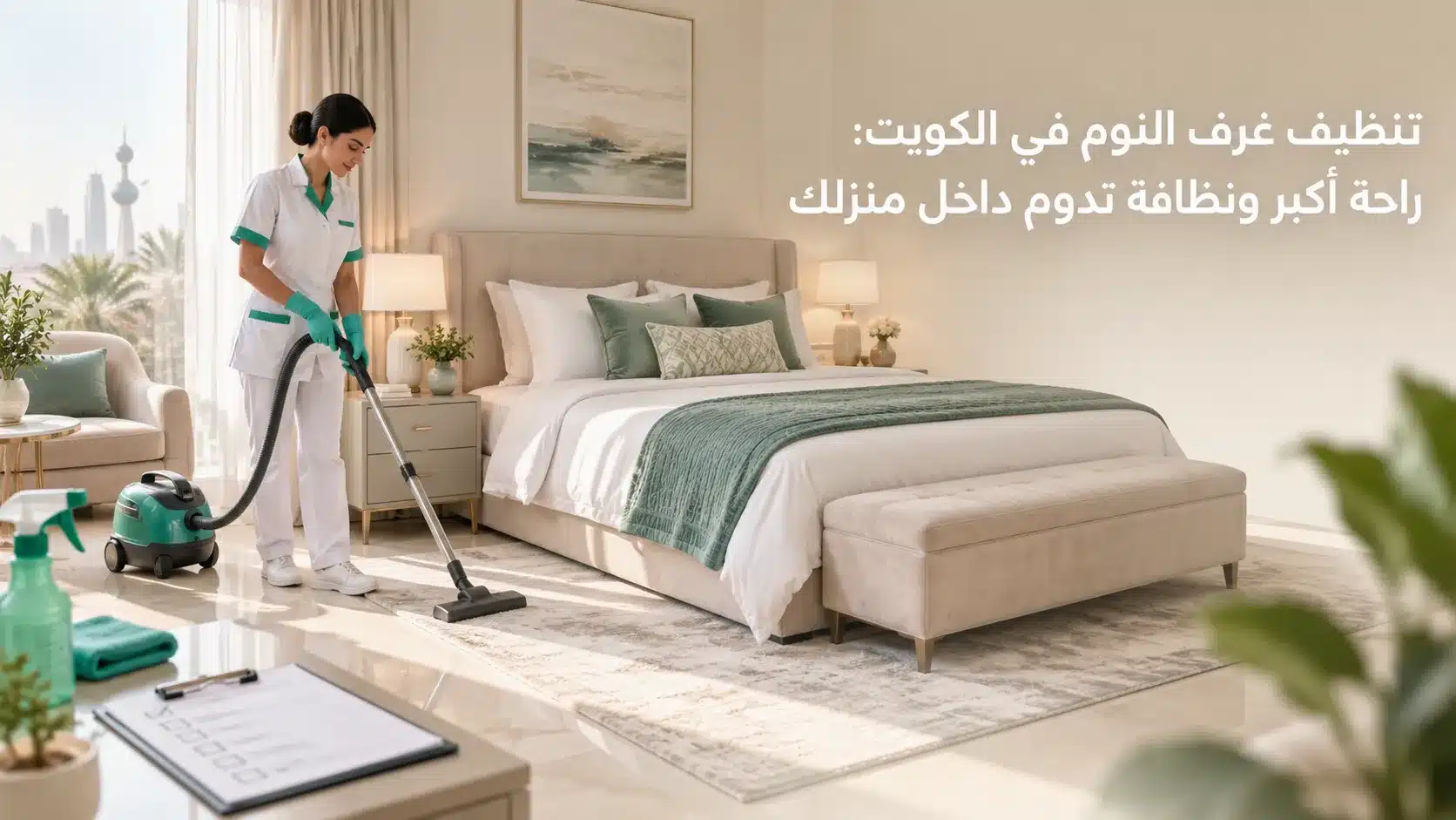تنظيف غرف النوم