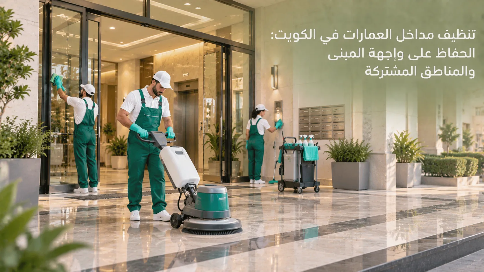 تنظيف مداخل العمارات