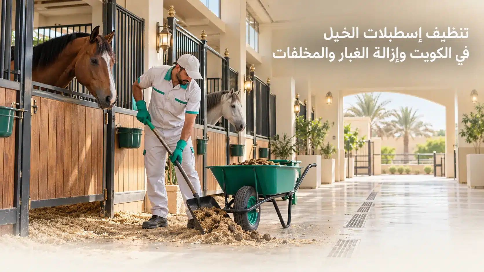 تنظيف إسطبلات الخيل