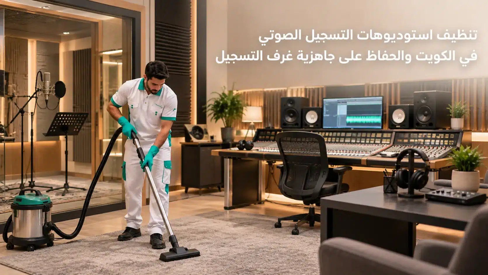 تنظيف استوديوهات التسجيل الصوتي