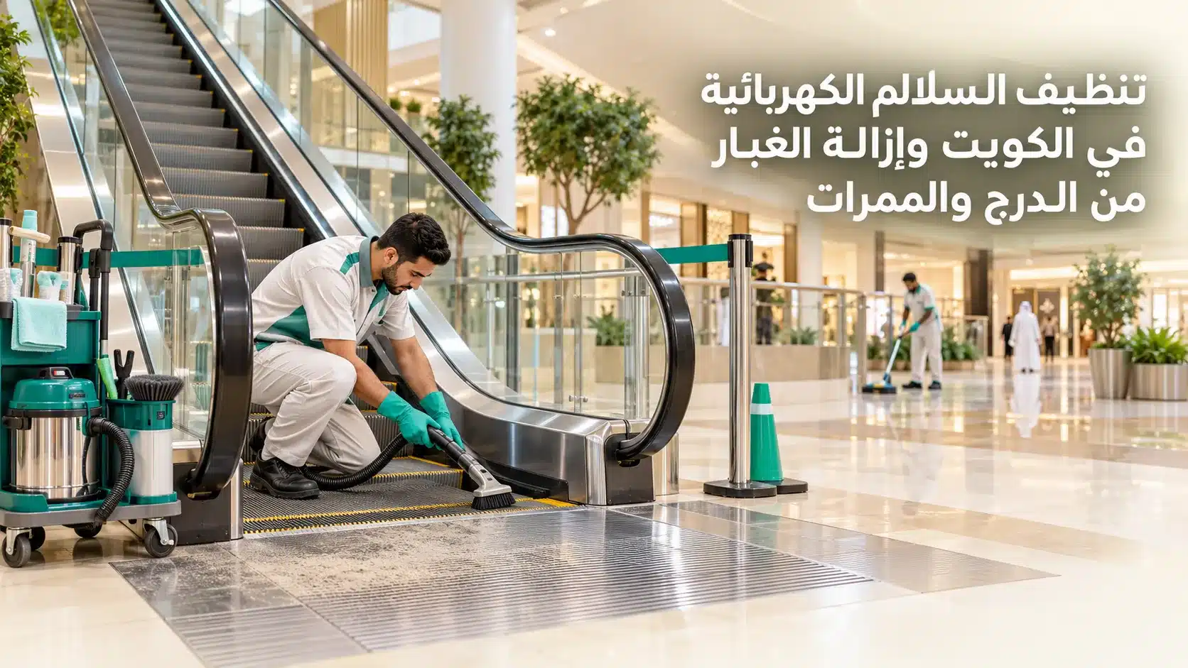 تنظيف السلالم الكهربائية