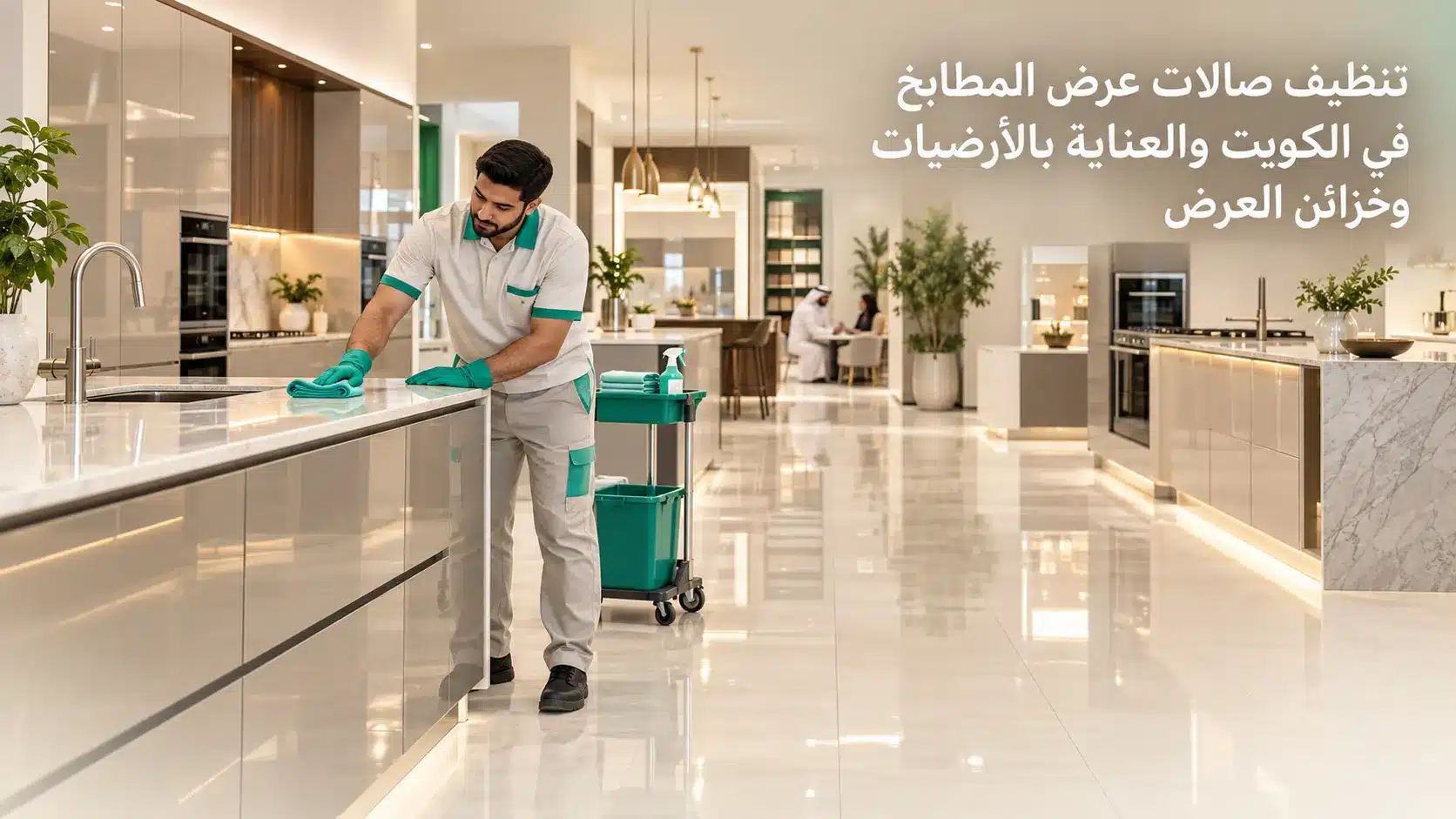 تنظيف صالات عرض المطابخ