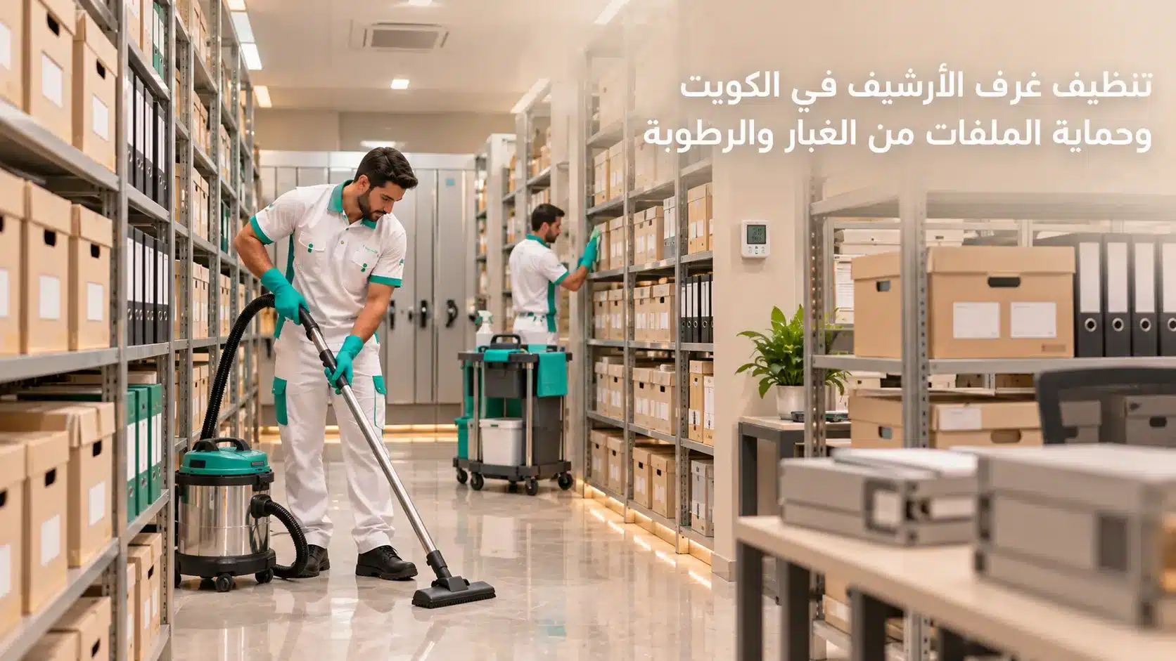 تنظيف غرف الأرشيف