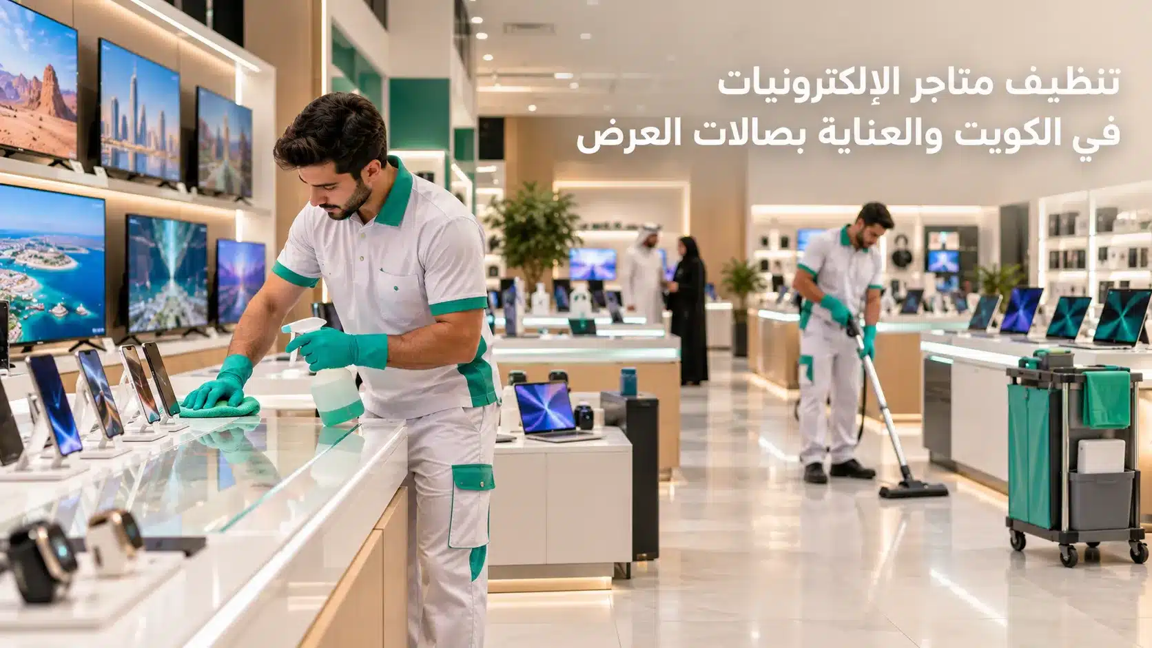 تنظيف متاجر الإلكترونيات