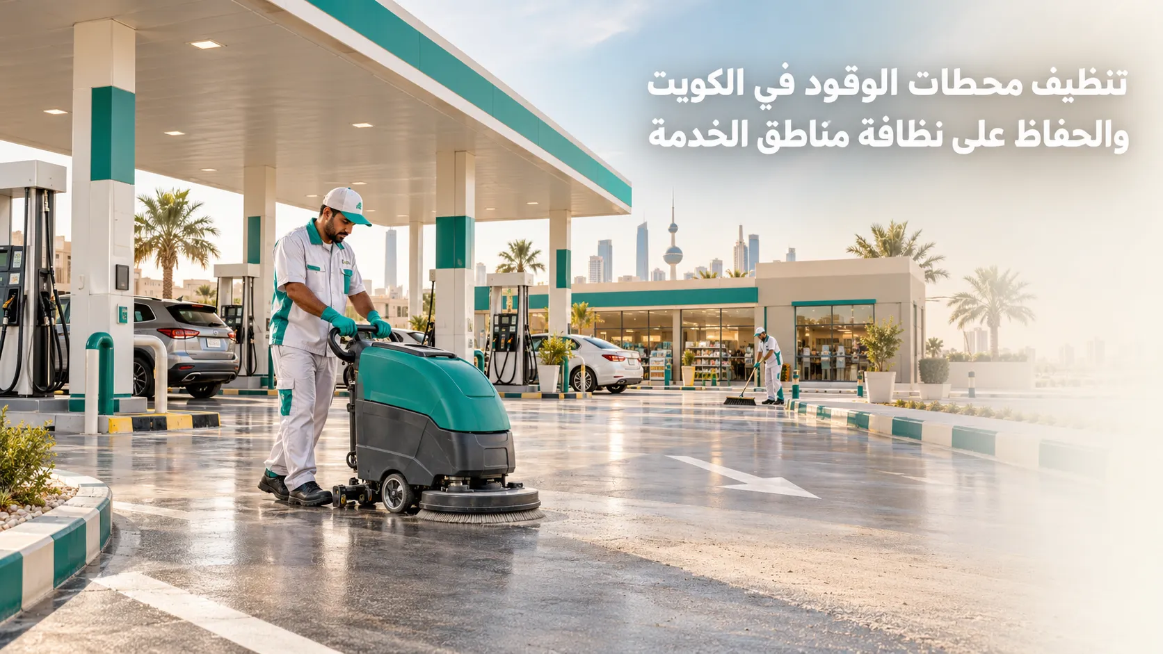 تنظيف محطات الوقود