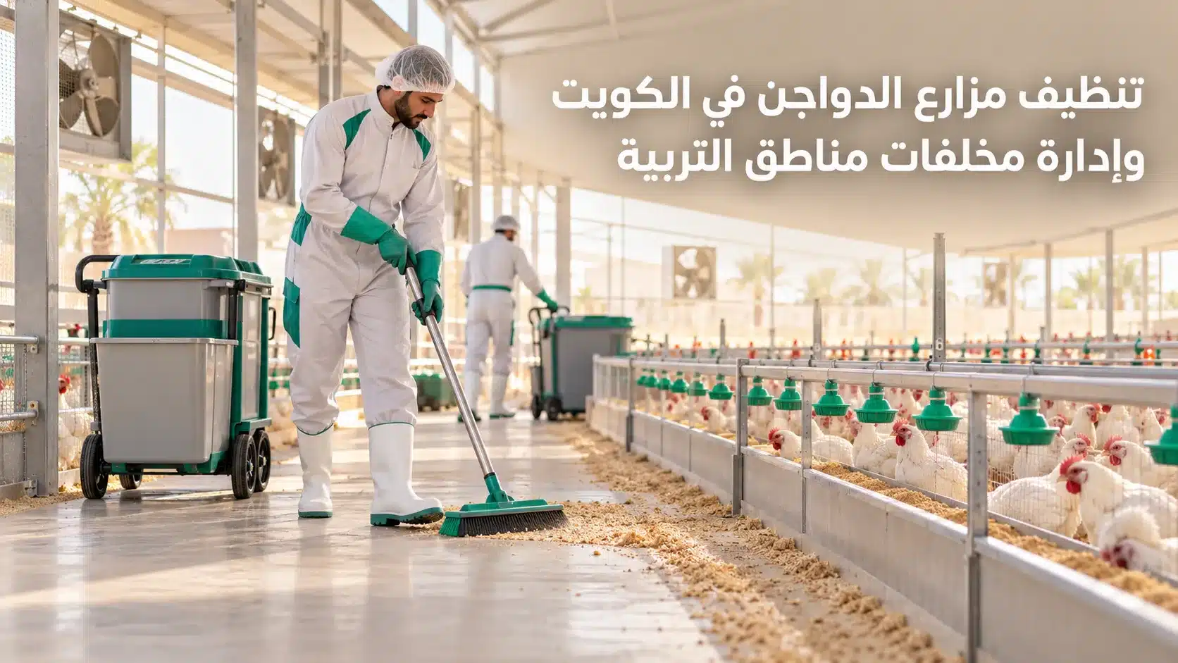 تنظيف مزارع الدواجن